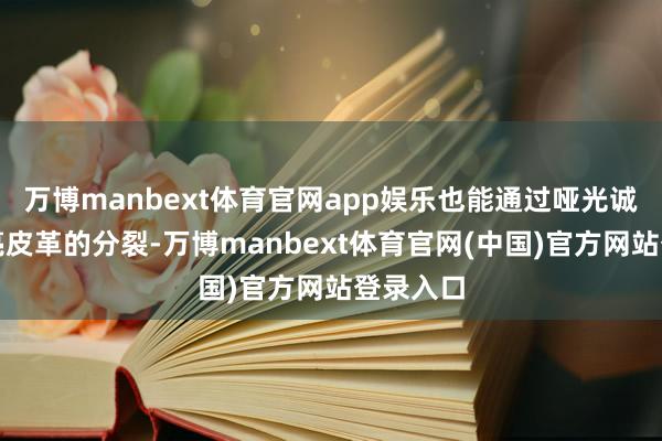 万博manbext体育官网app娱乐也能通过哑光诚实与微亮皮革的分裂-万博manbext体育官网(中国)官方网站登录入口