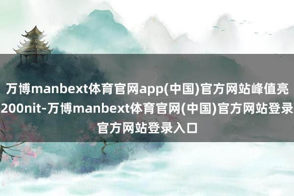 万博manbext体育官网app(中国)官方网站峰值亮度 1200nit-万博manbext体育官网(中国)官方网站登录入口